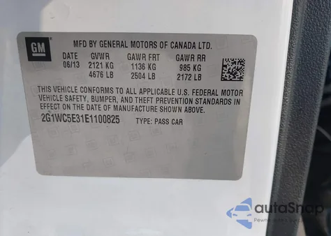 2014 Chevrolet Impala Limited Ltz z USA, uszkodzony, nr VIN 2G1WC5E31E1100825